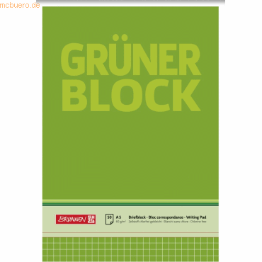 4003273041578 - Briefblöcke Grüner Block DIN A5 kariert 4003273041578 BRUNNEN 