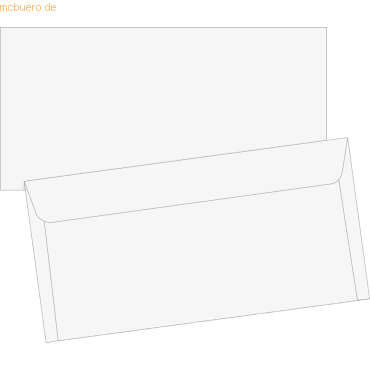 4003273043183 - 20 x Briefumschläge DINlang Haftklebung weiß VE=25 Stück