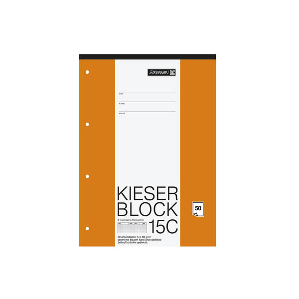 4003273107199 - Kieserblock A4 kariert weiß mit Rand gelocht 50 Blatt 4003273107199 50 Blatt