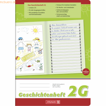 4003273205659 - Geschichtenheft 10-4499102 Lineatur 2G Schreiblern-Lineatur A4 90g grün rot 16 Blatt 32 Seiten 4003273205659 Brunnen 4003273205659 - Geschichtenheft 10-4499102 Lineatur 2G Schreiblern-Lineatur A4 90g grün rot 16 Blatt 32 Seiten 4003273205659 Brunnen