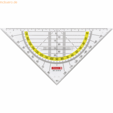 4003273254268 - 10 x Geometrie-Dreieck 16cm mit Griff klar