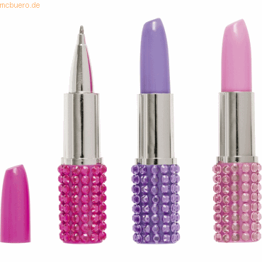 4003273672758 - 20 x Kugelschreiber Lipstick farbig sortiert