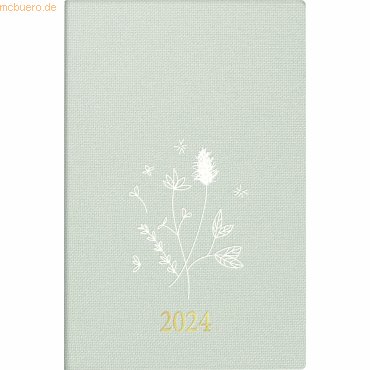 4003273776616 - rido idé 7011055024 Wochenkalender Taschenkalender 2024 Wild Flowers Modell partner Industrie I 2 Seiten = 1 Woche Blattgröße 72 x 112 cm Leinen-E