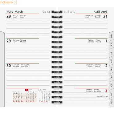 4003273778313 - 3 x Taschenkalender-Ersatzeinlage Modell int 87x153cm 1 Woche 