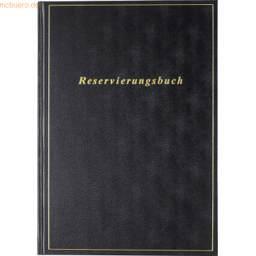 4003273779839 - Buchkalender Reservierung A4 1 Tag Seite Balacron schwarz 2024