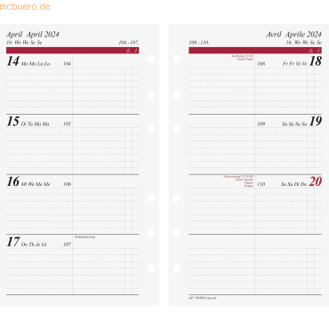 4003273781320 - Wochenkalendarium Timing Special 87x153cm 1 Woche 2 Seiten 2024