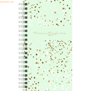 4003273783867 - rido idé 7014104015 Taschenkalender Modell Timing 2 (2025) Confetti 2 Seiten = 1 Woche A6 176 Seiten PP-Einband mint