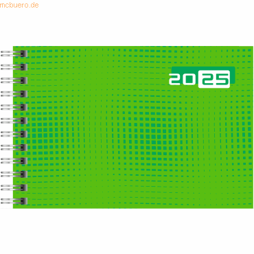 4003273784321 - rido idé 7017107015 Taschenkalender Modell Septimus (2025) 2 Seiten = 1 Woche A6 quer 128 Seiten Grafik-Einband grün