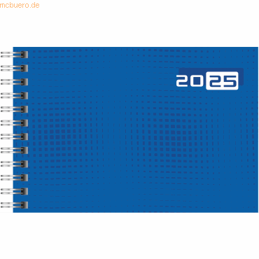 4003273784345 - rido idé 7017107025 Taschenkalender Modell Septimus (2025) 2 Seiten = 1 Woche A6 quer 128 Seiten Grafik-Einband blau