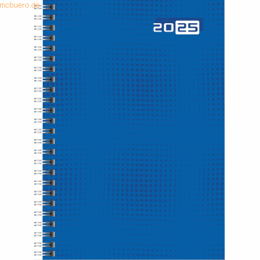 4003273784840 - rido idé 7021007025 Buchkalender Modell futura 2 (2025) 2 Seiten = 1 Woche A5 160 Seiten Grafik-Einband blau