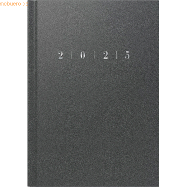 4003273785267 - rido idé 7023013805 Buchkalender Modell studioplan int (2025) 2 Seiten = 1 Woche 168 × 240 mm 160 Seiten Kunststoff-Einband Reflection grau