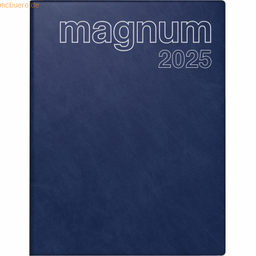 4003273785526 - rido idé 7027042385 Buchkalender Modell magnum (2025) 2 Seiten = 1 Woche 183 × 240 mm 144 Seiten Schaumfolien-Einband Catana dunkelblau