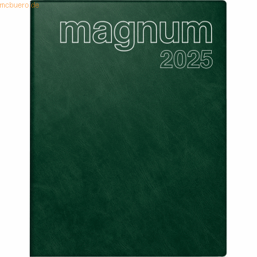 4003273785533 - rido idé 7027042585 Buchkalender Modell magnum (2025) 2 Seiten = 1 Woche 183 × 240 mm 144 Seiten Schaumfolien-Einband Catana dunkelgrün