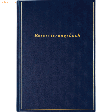 4003273785595 - Buchkalender Reservierung A4 1 Tag 2 Seiten Balacron dunkelblau 2