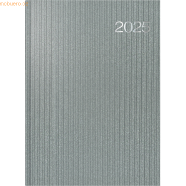 4003273785632 - rido idé 7027505905 Buchkalender Modell Conform (2025) 1 Seite = 1 Tag A4 384 Seiten Kunststoff-Einband Visicron metallic silberfarben