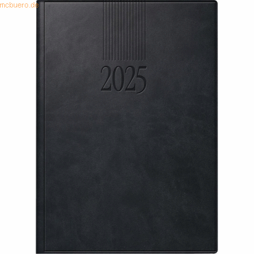 4003273785663 - Buchkalender Roma 1 142x20cm 1 Tag Seite Kunstleder schwarz 2025