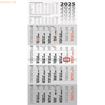 4003273785830 - Rido   Ide Viermonatskalender 7033420005 4 Monate   1 Seite 30x625cm 2025 4003273785830 Rido   Ide