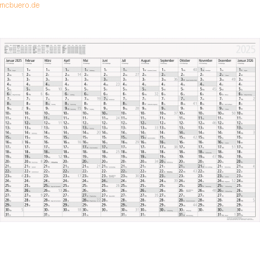 4003273785892 - Plakatkalender abwischbar Modell young design PLUS (2025)