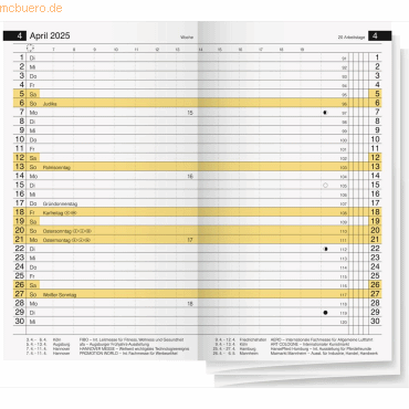 4003273786547 - 10 x Ersatzkalendarium Miniplaner d15 87x153cm 1 Monat 2 Seiten