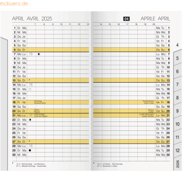 4003273786707 - 10 x Ersatzkalendarium M-planer 87x153cm 1 Monat 2 Seiten 4-spr