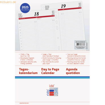 4003273786783 - Tageskalendarium 1 Tag Seite 1 Seite Wochenplanung vor jeder Woc