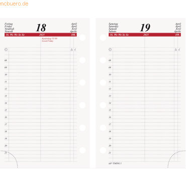 4003273786844 - Tageskalendarium Timing 3 1 Tag Seite 76x127cm 2025