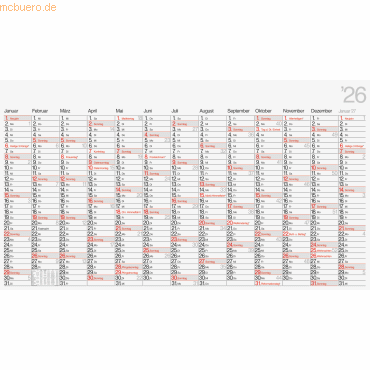 4003273792418 - 5 x Plakatkalender young design XL 139x79cm 2026 4003273792418 - 5 x Plakatkalender young design XL 139x79cm 2026