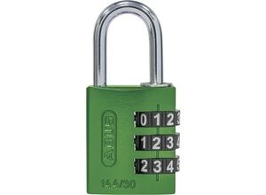 4003318809187 - ABUS Zahlenschloss Aluminium 144 30 Lock-Tag VE 6 Stk grün