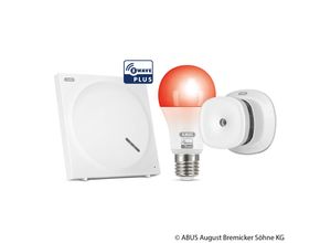 4003318860416 - ABUS Z-Wave Sicherheits-Set Schutz vor Brandschäden - Rauchmelder Lampe + Gateway - Weiß