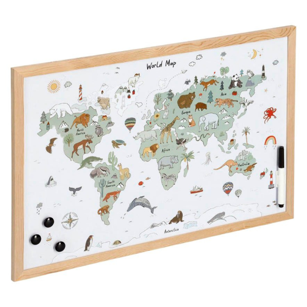 4003368112763 - Whiteboard Weltkarte 600 x 400 cm natur bunt Stahl 4003368112763 Zeller