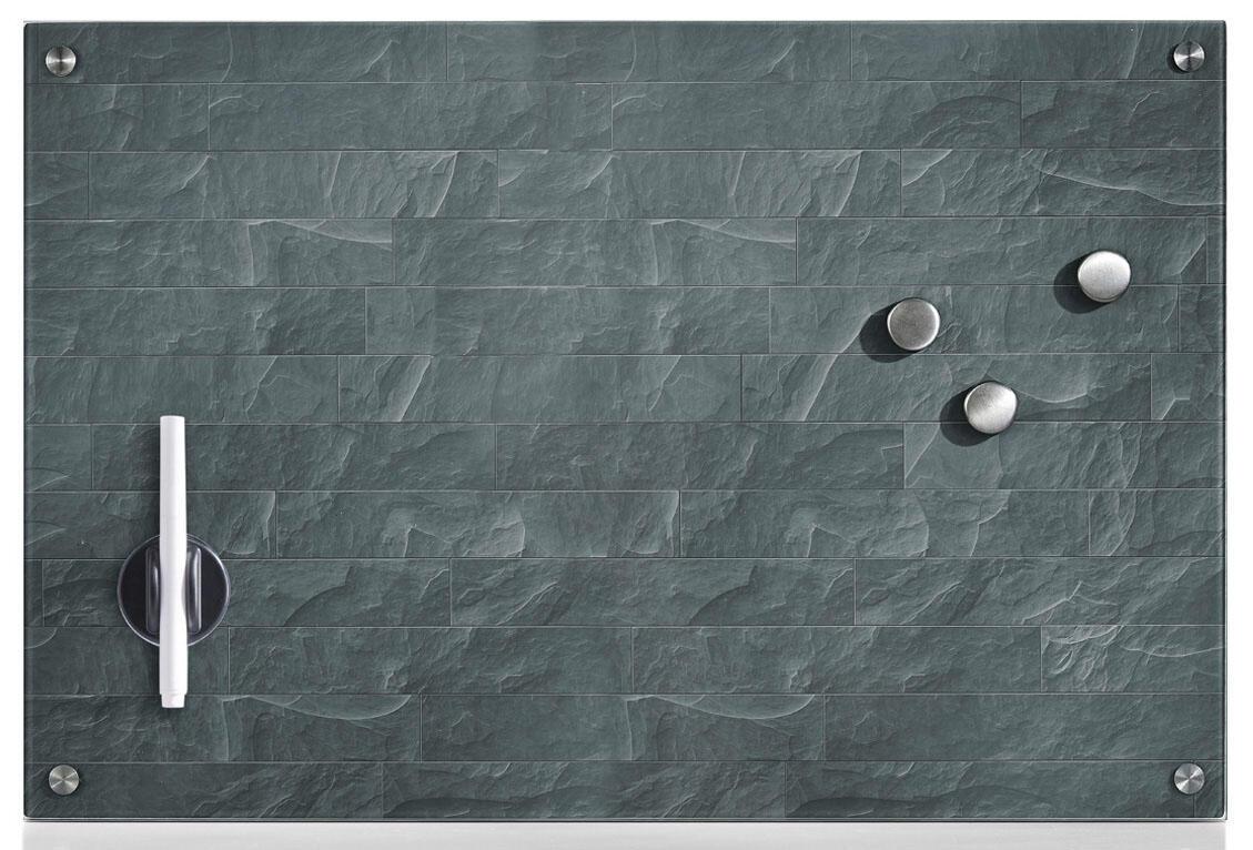 4003368116648 - Glas-Magnettafeln Glas-Memoboard Stone Anth60x40 600 x 400 cm bruchfestes Glas Rückseite Metall anthrazit