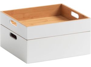 4003368133591 - Aufbewahrungsbox ZELLER PRESENT Aufbewahrungsboxen Gr B H T 30 cm x 105 cm x 27 cm weiß Aufbewahrungsbox Ordnungsboxen Aufbewahrungsboxen