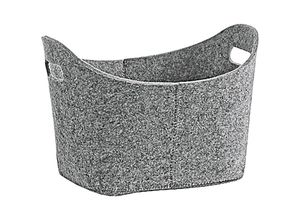 4003368143019 - Aufbewahrungskorb ZELLER PRESENT Aufbewahrungsboxen Gr B H T 315 cm x 21 cm x 19 cm grau Körbe Aufbewahrungsboxen oval aus Filz