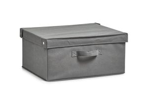 4003368146065 - Organizer ZELLER PRESENT Faltbar Aufbewahrungsboxen Gr B H T 41 cm x 20 cm x 35 cm grau Aufbewahrungsbox Ordnungsboxen Aufbewahrungsboxen Aufbewahrungsbox mit Deckel Tiefe ca 35 cm Breite 41 cm