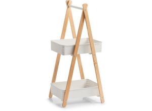 4003368187242 - Standregal ZELLER PRESENT Regale Gr B H T 385 cm x 86 cm x 34 cm weiß (weiß holzfarben) Standregale Regale mit 2 Körben