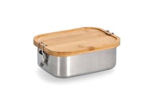 4003368193724 - - Lunchbox mit Bambusdeckel und Clip-Verschluss 16 x 115 x 6 cm