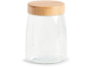 4003368195612 - - Glasbehälter mit luftdichtem Bambusdeckel 1300 ml