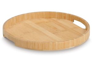 4003368256702 - Tablett ZELLER PRESENT Serviertablett Bambus braun (hellbraun) B3200cm H300cm L3200cm Ø3200cm Bambus Tabletts pflegeleicht einfacher Transport