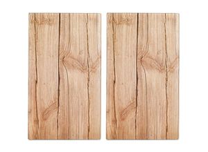 4003368262772 - Schneide- und Abdeckplatte ZELLER PRESENT Wood Herdabdeckplatten beige (natur braun) Küchenaccessoires Elastikfüßen