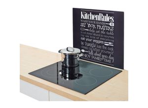 4003368263106 - Herdblende- Abdeckplatte ZELLER PRESENT Kitchen Rules Herdabdeckplatten schwarz Küchenaccessoires