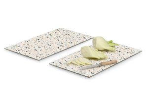 4003368263342 - Schneidebrett ZELLER PRESENT Herdabdeck- Schneideplatten-Set Terrazzo 2-tlg bunt B30cm H08cm L52cm Glas Schneidebretter Moderne Platte aus Sicherheitsglas 4003368263342 - Schneidebrett ZELLER PRESENT Herdabdeck- Schneideplatten-Set Terrazzo 2-tlg bunt B30cm H08cm L52cm Glas Schneidebretter Moderne Platte aus Sicherheitsglas