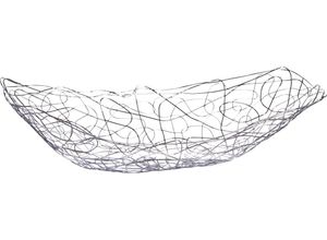 4003368273297 - Obstschale ZELLER PRESENT silber (silberfarben) B19cm H9cm L33cm Metall Schüsseln Länge ca 33 cm