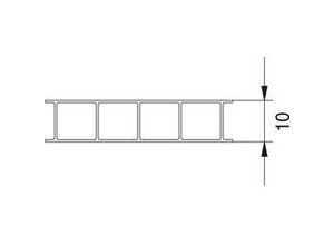 4003412015057 - Polycarbonat-Doppelstegplatte 300 x 105 cm 10 mm klar