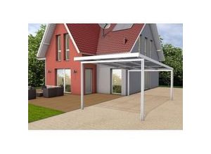 4003412129013 - Premium Carport 3094 x 562 cm weiß PC klar 16 mm