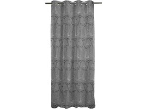 4003440215399 - Vorhang APELT Nora 135X245 Gardinen Gr 245 cm Ösen 135 cm grau Ösen HxB 245x135 Nora Ösenschal mit Metallösen