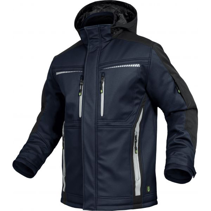 4003457372054 - Trizeratop - Arbeitsjacke Winter-Softshell marine schwarz Größe m - blau