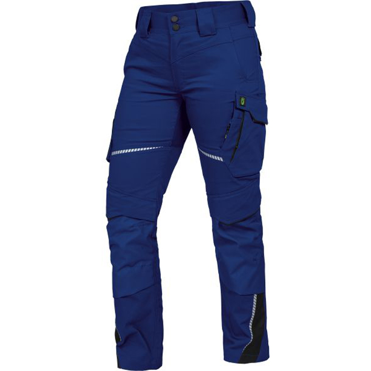 4003457376007 - Trizeratop - Arbeitshose Damen Bundhose kornblau schwarz Größe 44 - blau