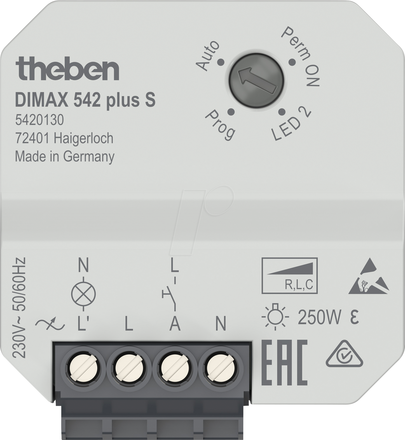 4003468540039 - THEBEN 5420130 - Universaldimmer Mindesthelligkeit einstellbar Poti Unterputz