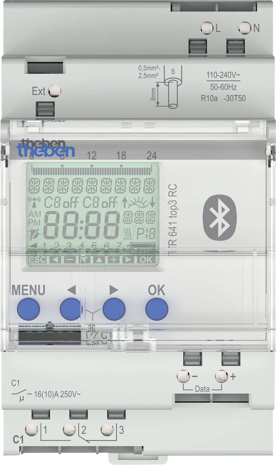 4003468640104 - THEBEN 6410330 - Digitale 1-Kanal Zeitschaltuhr TR 641 Jahresprogramm App