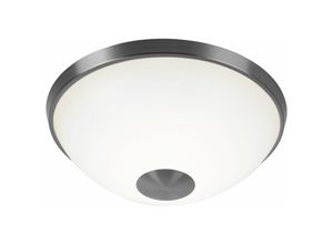 4003474286693 - Wofi - Deckenleuchte rund weiß Wohnzimmerleuchte Decke led Deckenlampe Modern Nickel-matt1x led 11W 820Lm warmweiß DxH 30x11 cm